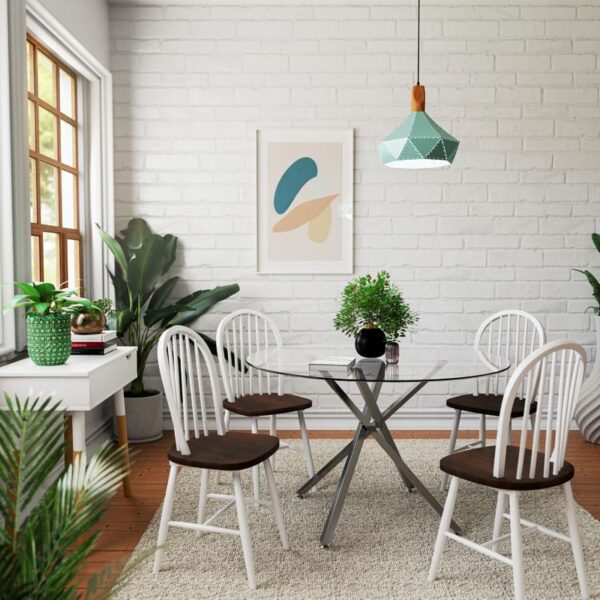 Καρέκλα Ballen pakoworld pp λευκό με μαύρα μεταλλικά πόδια 41.5x53x84.5εκ.  029-000346