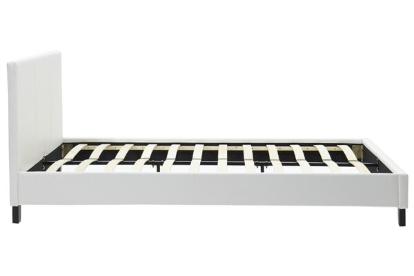 INART Κρεβάτι Nevil pakoworld 150x200 PU χρώμα λευκό ματ. 006-000001