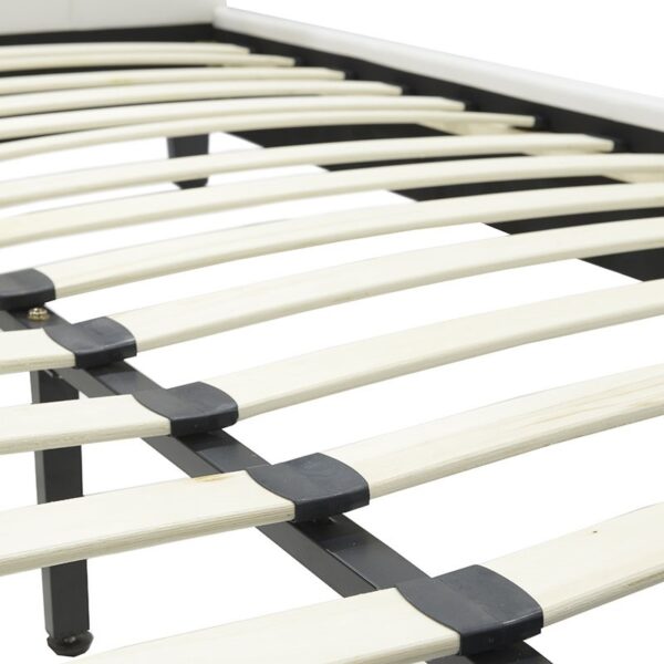 INART Κρεβάτι Nevil pakoworld 150x200 PU χρώμα λευκό ματ. 006-000001