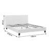 006-000001-6 Κρεβάτι Nevil pakoworld 150x200 PU χρώμα λευκό ματ. 006-000001