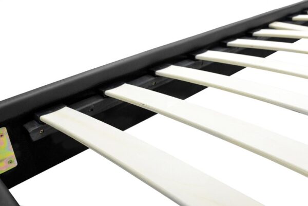 006-000014-6 Κρεβάτι Nevil pakoworld 100x200 PU χρώμα μαύρο ματ. 006-000014