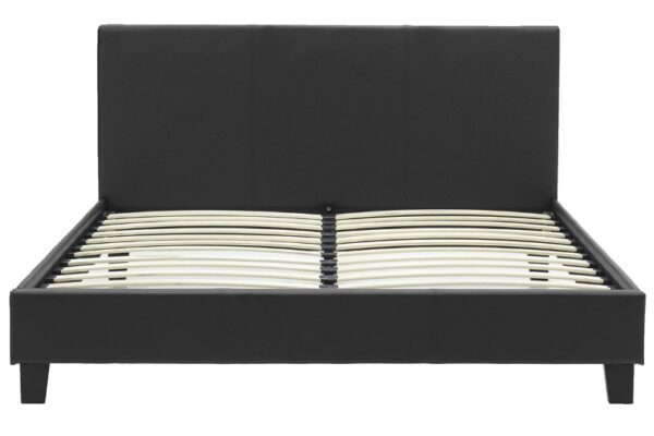 Κρεβάτι Nevil pakoworld 150x200 PU χρώμα μαύρο ματ.  006-000015