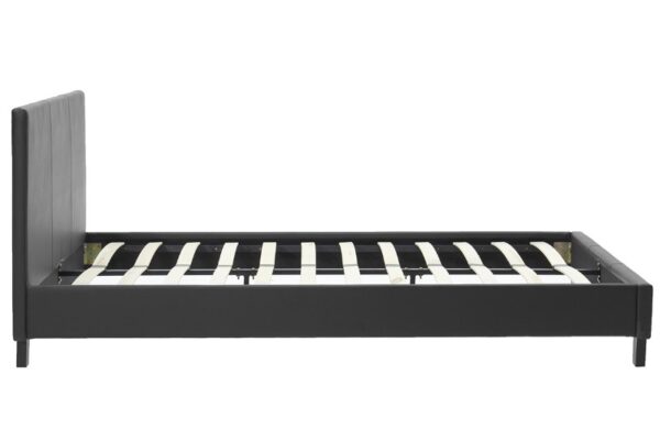 Κρεβάτι Nevil pakoworld 150x200 PU χρώμα μαύρο ματ.  006-000015