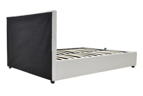 Κρεβάτι Roi pakoworld 160x200 PU λευκό ματ + αποθηκευτικό χώρο.  006-000016