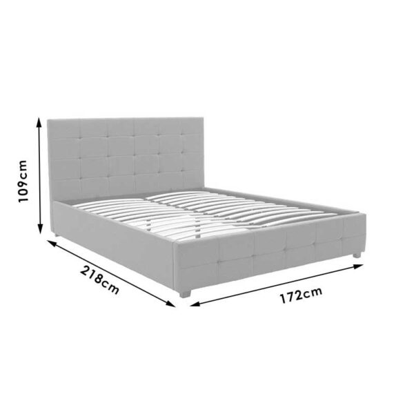 Κρεβάτι Roi pakoworld 160x200 PU λευκό ματ + αποθηκευτικό χώρο.  006-000016
