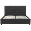 INART Κρεβάτι Roi pakoworld 160x200 PU μαύρο ματ + αποθηκευτικό χώρο. 006-000017