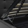 INART Κρεβάτι Roi pakoworld 160x200 PU μαύρο ματ + αποθηκευτικό χώρο. 006-000017