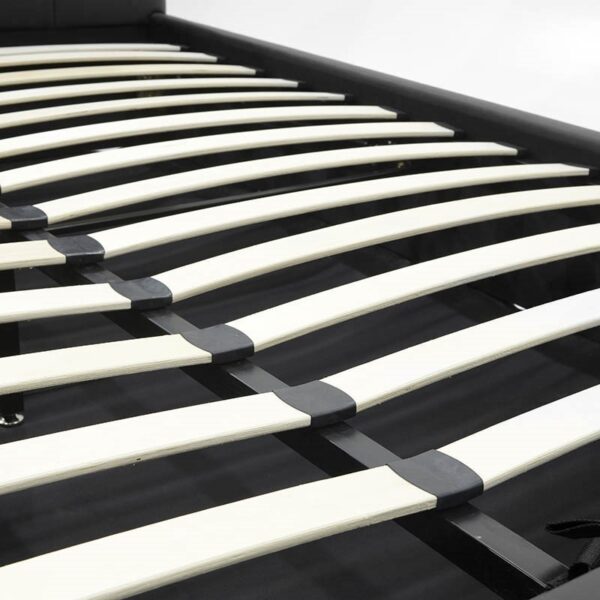 INART Κρεβάτι Roi pakoworld 160x200 PU μαύρο ματ + αποθηκευτικό χώρο. 006-000017