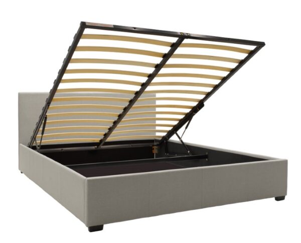 Κρεβάτι Norse pakoworld ύφασμα γκρι με αποθηκευτικό χώρο 160x200εκ.  006-000030