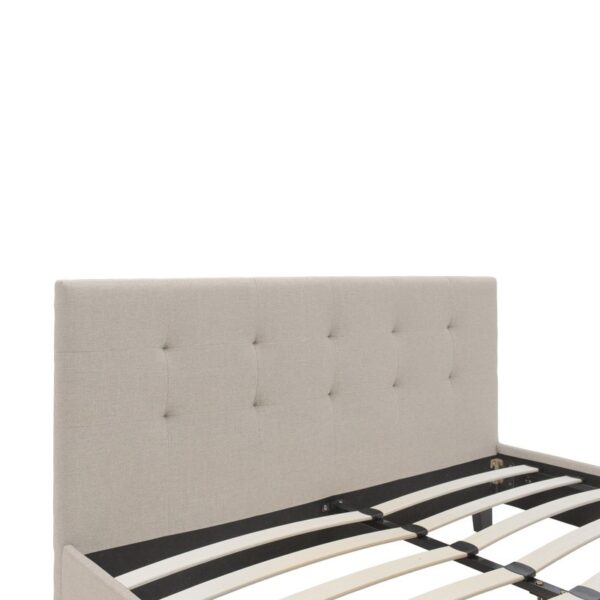 Κρεβάτι Mago pakoworld ύφασμα εκρού 160x200εκ.  006-000041