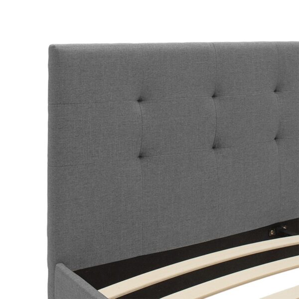 Κρεβάτι Mago pakoworld ύφασμα ανθρακί 160x200εκ.  006-000042