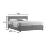 Κρεβάτι Molito pakoworld βελούδο σε γκρι απόχρωση με αποθηκευτικό χώρο160x200εκ.  006-000050