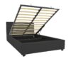 Κρεβάτι Molito pakoworld ανθρακί βελούδο με αποθηκευτικό χώρο120x200εκ.  006-000057