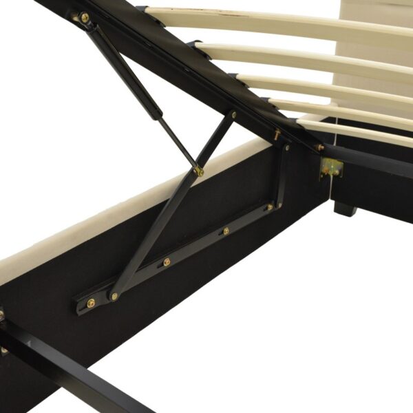 Κρεβάτι Molito pakoworld βελούδο σε εκρού απόχρωση με αποθηκευτικό χώρο120x200εκ.  006-000058