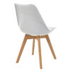 029-000048-2 Καρέκλα Gaston pakoworld PP-PU λευκό-φυσικό πόδι 43x51x75εκ. 029-000048