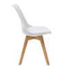 029-000048-3 Καρέκλα Gaston pakoworld PP-PU λευκό-φυσικό πόδι 43x51x75εκ. 029-000048