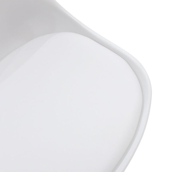 029-000048-6 Καρέκλα Gaston pakoworld PP-PU λευκό-φυσικό πόδι 43x51x75εκ. 029-000048