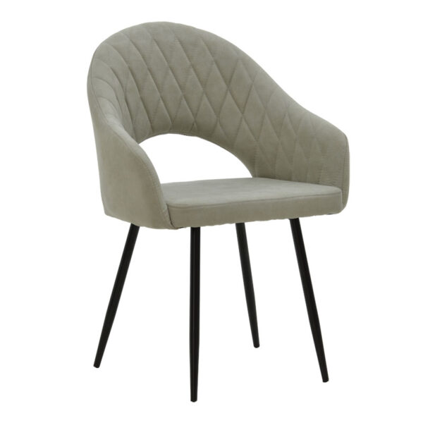 Πολυθρόνα Macie pakoworld ύφασμα antique γκρι-μαύρο 58x50x85εκ.  029-000150