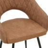 Πολυθρόνα Macie pakoworld ύφασμα καφέ antique-μαύρο 58x50x85εκ.  029-000151