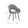 Πολυθρόνα Macie pakoworld ύφασμα καφέ antique-μαύρο 58x50x85εκ.  029-000151