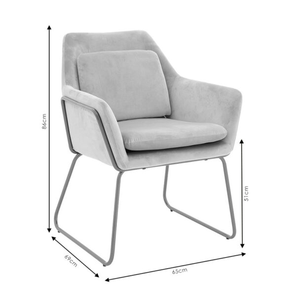 Πολυθρόνα Mira pakoworld βελούδο ανθρακί-μαύρο 65x69x86εκ.  029-000161