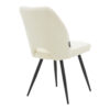Καρέκλα Renish pakoworld μπουκλέ λευκό-μεταλλικό μαύρο πόδι 47x61x85εκ.  029-000211