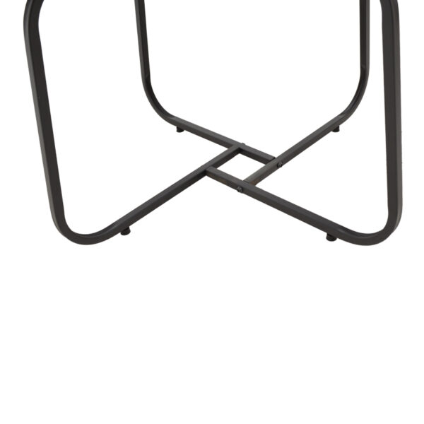 Tραπέζια σαλονιού Crismory pakoworld σετ 2τεμ MDF σε απόχρωση λευκό μαρμάρου και μαύρα μεταλλικά πόδια.  029-000240