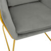 Πολυθρόνα Mira pakoworld βελούδο γκρι-χρυσό 65x69x86εκ.  029-000287