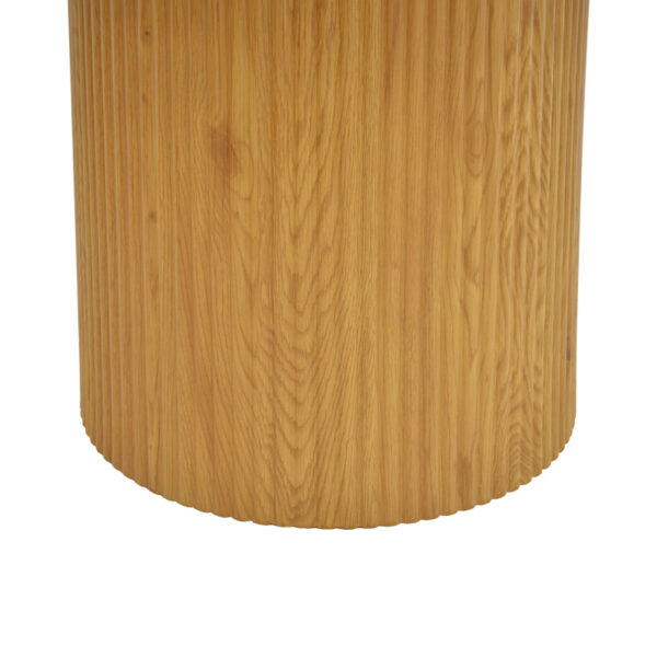 Τραπέζι Karulo pakoworld mdf σε sonoma απόχρωση Φ120x76εκ.  029-000355