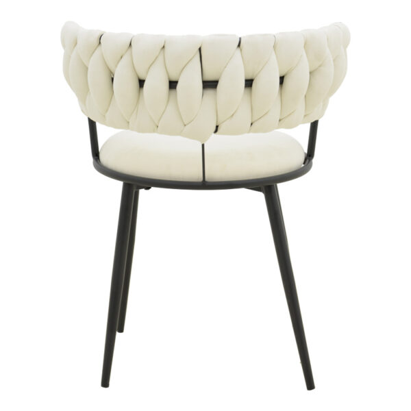 Πολυθρόνα Alkia I pakoworld ύφασμα σε εκρού απόχρωση- πόδι μαύρο μέταλλο 57x58.5x72εκ.  029-000379