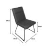 Καρέκλα Essential pakoworld ύφασμα χακί-πόδι μάυρο μεταλλικό 54x59x89εκ.  029-000391