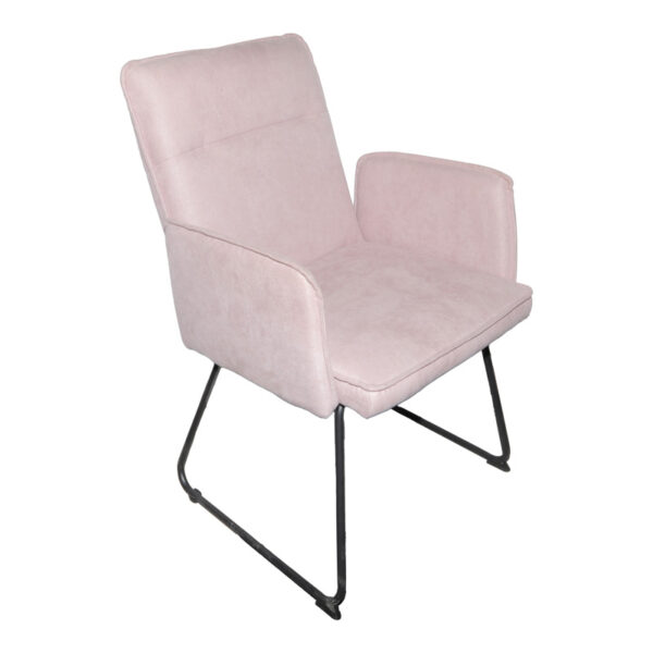 Πολυθρόνα Essential pakoworld ύφασμα σάπιο μήλο-πόδι μαύρο μεταλλικό 55.5x59x89εκ.  029-000399