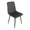 Καρέκλα Grato pakoworld ύφασμα μαύρο-πόδι μαύρο μεταλλικό 45.5x53.5x88.5εκ.  029-000406