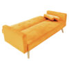 Καναπές-κρεβάτι Success pakoworld 3θέσιος κίτρινο βελούδο 190x80x84εκ.  035-000084