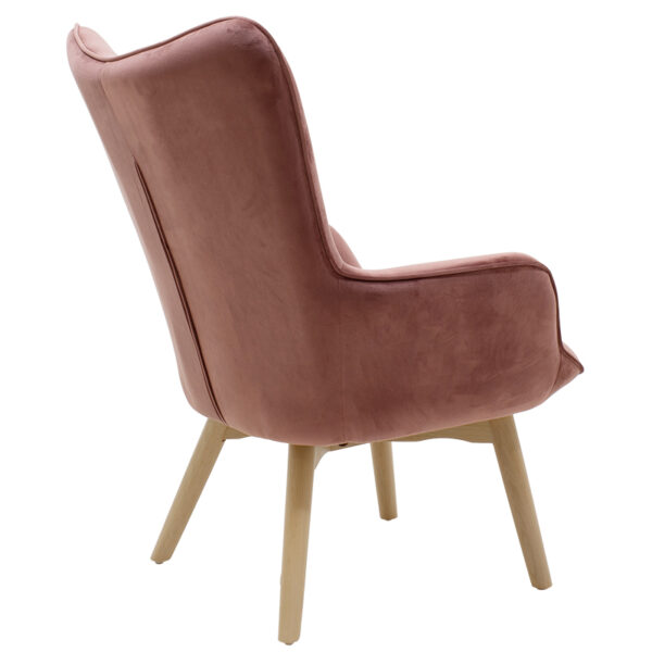 Πολυθρόνα Kido pakoworld βελούδο χρώμα σάπιο μήλο.  046-000006