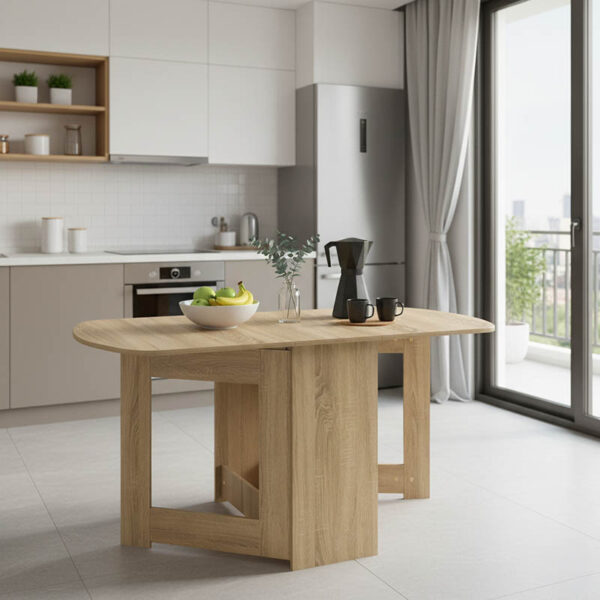 Τραπέζι Nadine pakoworld πολυμορφικό-επεκτεινόμενο χρώμα sonoma 160x80x76.5εκ.  049-000058