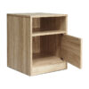 049-000069-1 Κομοδίνο Foly pakoworld με ένα ντουλάπι sonoma 40x40x50εκ. 049-000069