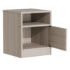 049-000070-1 Κομοδίνο Foly pakoworld με ένα ντουλάπι γκρι oak 40x40x50εκ. 049-000070