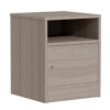 049-000070 Κομοδίνο Foly pakoworld με ένα ντουλάπι γκρι oak 40x40x50εκ. 049-000070