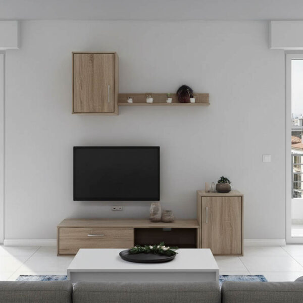 Σύνθετο σαλονιού Ranian pakoworld μελαμίνης sonoma  049-000072