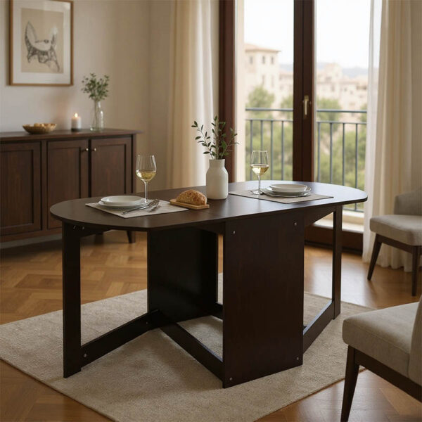 Τραπέζι Nadine pakoworld πολυμορφικό-επεκτεινόμενο wenge 160x80x76.5εκ.  049-000091