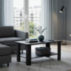 049-000097 Τραπέζι σαλονιού Riano pakoworld zebrano μελαμίνης 89x49.5x42εκ 049-000097