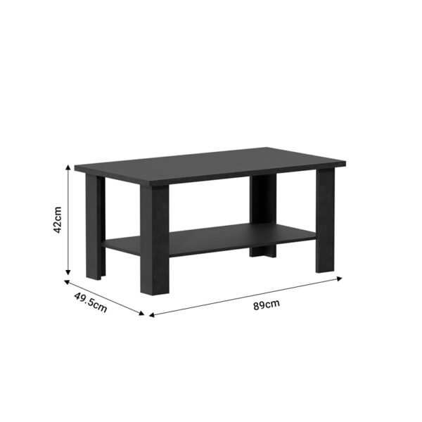 049-000097-3 Τραπέζι σαλονιού Riano pakoworld zebrano μελαμίνης 89x49.5x42εκ 049-000097