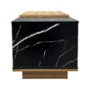 Τραπέζι σαλονιού Fetix pakoworld σε μαύρο μαρμάρου-sonoma απόχρωση 90x45x45εκ.  049-000110