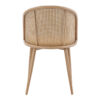Καρέκλα Riccardo pakoworld φυσικό pe rattan-μπεζ ύφασμα-φυσικό μέταλλο 56x52x82εκ.  058-000068