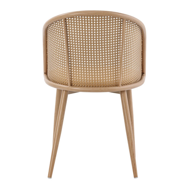 Καρέκλα Riccardo pakoworld φυσικό pe rattan-μπεζ ύφασμα-φυσικό μέταλλο 56x52x82εκ.  058-000068