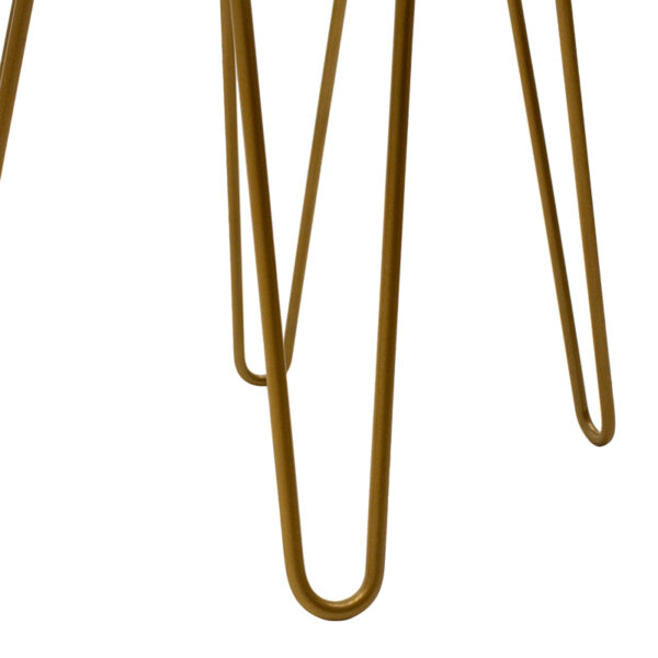 Κομοδίνο Isla pakoworld χρώμα λευκό painting-χρυσό 42x35x55εκ.  066-000009