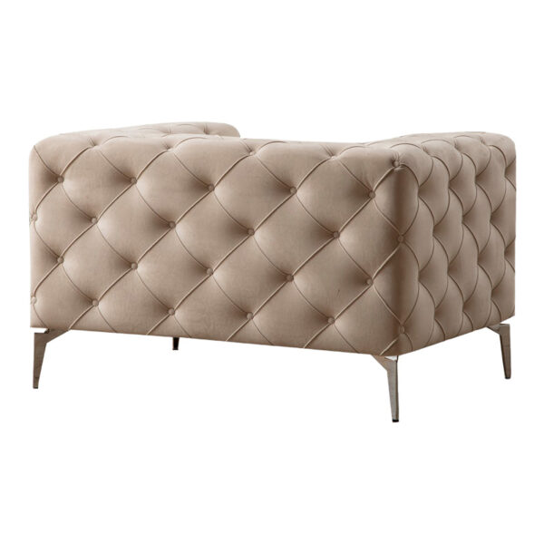 Πολυθρόνα PWF-0579 pakoworld ύφασμα εκρού 108x90x70εκ.  071-001288