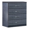 Συρταριέρα Killian pakoworld με 4 συρτάρια wenge 80x40x80εκ.  072-000079