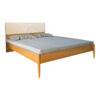 072-000126 Κρεβάτι Akva pakoworld διπλό mdf σε φυσική απόχρωση 150x200εκ 072-000126